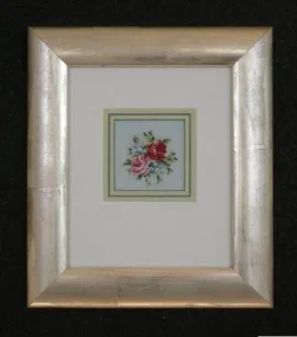 Gerahmtes Blumenbild von Glas Lumper